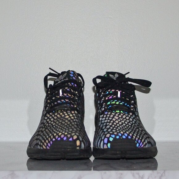 Adidas ZX Flux XENO All Black Reflective Shoe - Picture 5 of 11